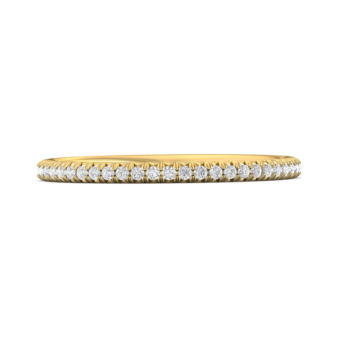 14K Gold Yellow Micropave Wedding Band from the Micropave collection - DWBFM8-.35_14KY