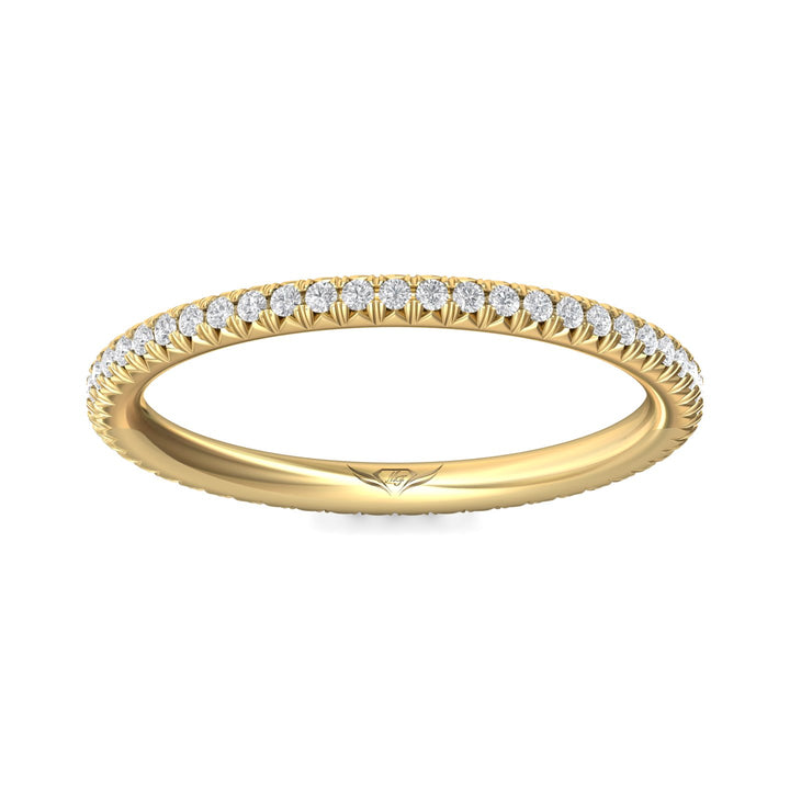 14K Gold Yellow Micropave Wedding Band from the Micropave collection - DWBFM8-.35_14KY