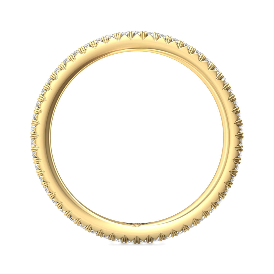 14K Gold Yellow Micropave Wedding Band from the Micropave collection - DWBFM8-.35_14KY