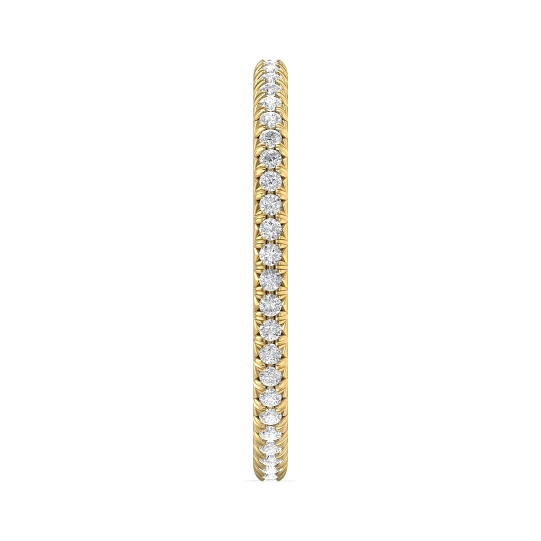 14K Gold Yellow Micropave Wedding Band from the Micropave collection - DWBFM8-.35_14KY