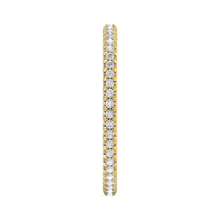 14K Gold Yellow Micropave Wedding Band from the Micropave collection - DWBFM8-.35_14KY