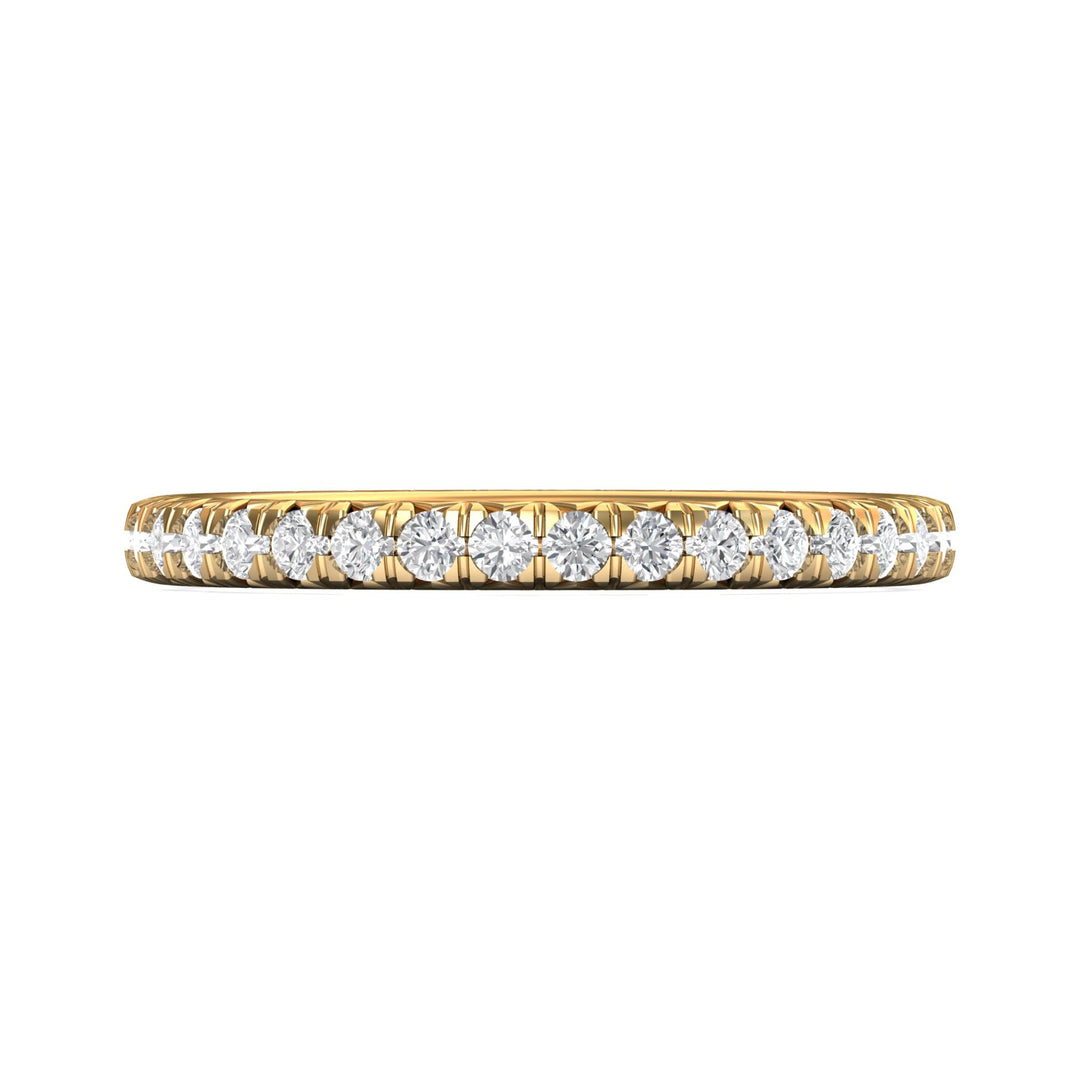 14K Gold Yellow Micropave Wedding Band from the Micropave collection - DWBFM8-.75_14KY