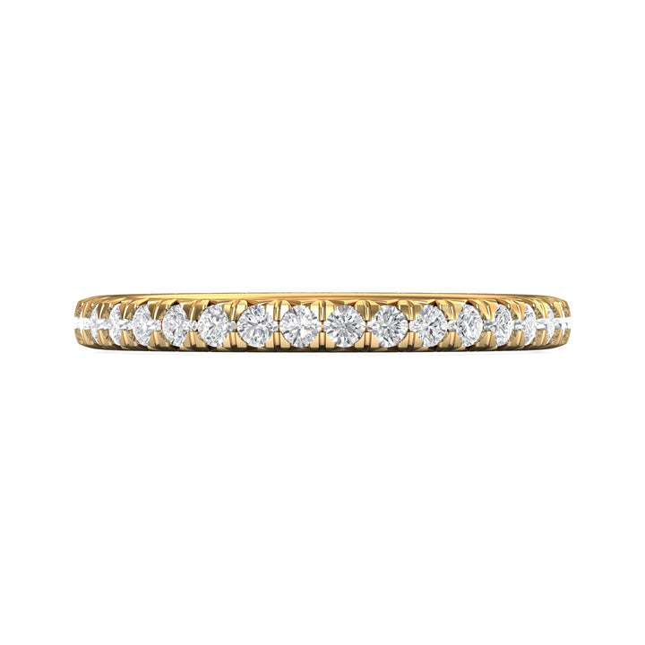 14K Gold Yellow Micropave Wedding Band from the Micropave collection - DWBFM8-.75_14KY