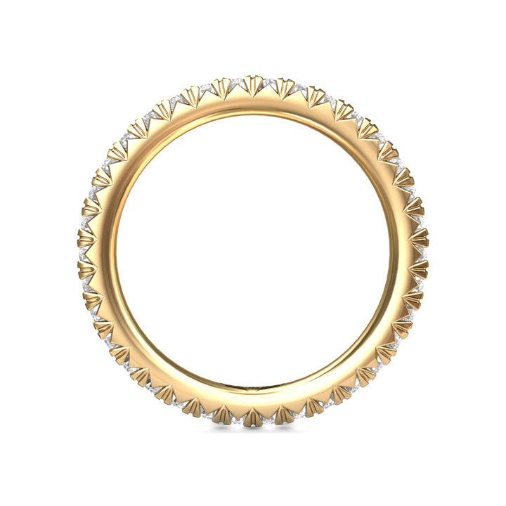 14K Gold Yellow Micropave Wedding Band from the Micropave collection - DWBFM8-.75_14KY