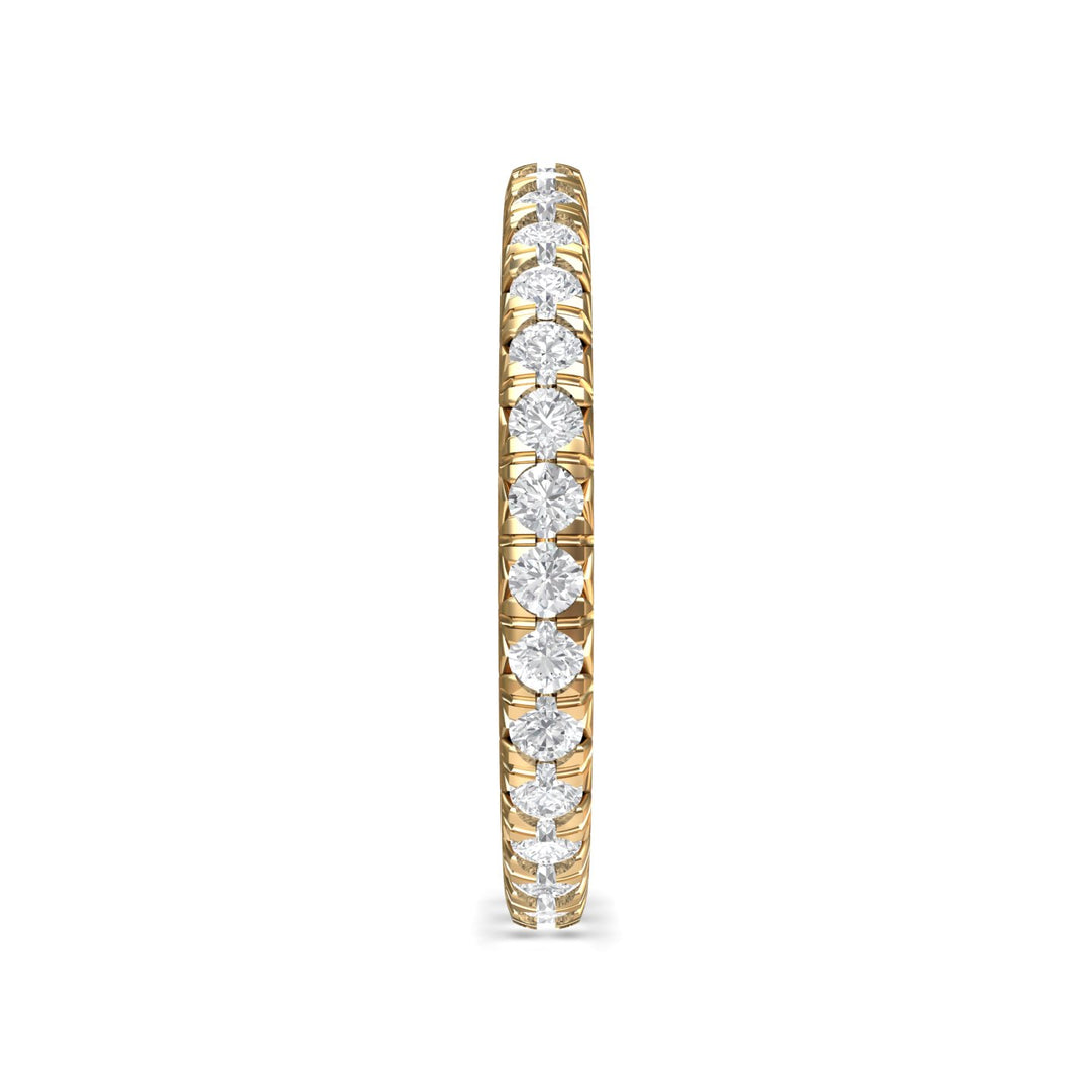 14K Gold Yellow Micropave Wedding Band from the Micropave collection - DWBFM8-.75_14KY