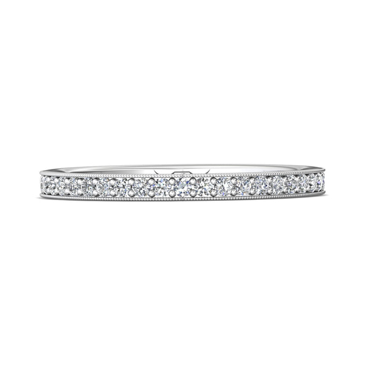Platinum White Micropave Wedding Band from the Micropave collection - DWBM1-.15_PlatW