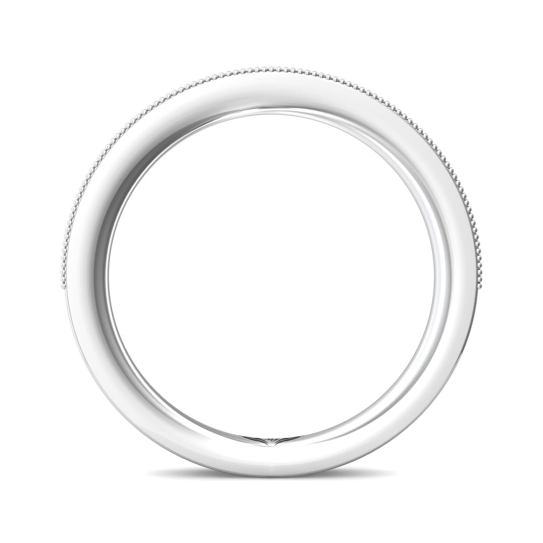 Platinum White Micropave Wedding Band from the Micropave collection - DWBM1-.35_PlatW