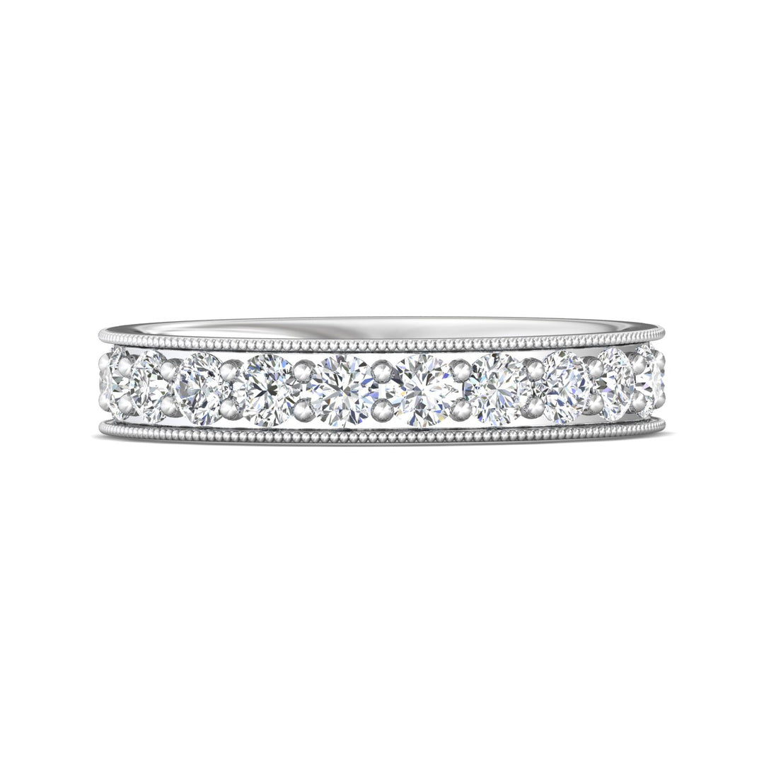 Platinum White Micropave Wedding Band from the Micropave collection - DWBM1-1.00_PlatW