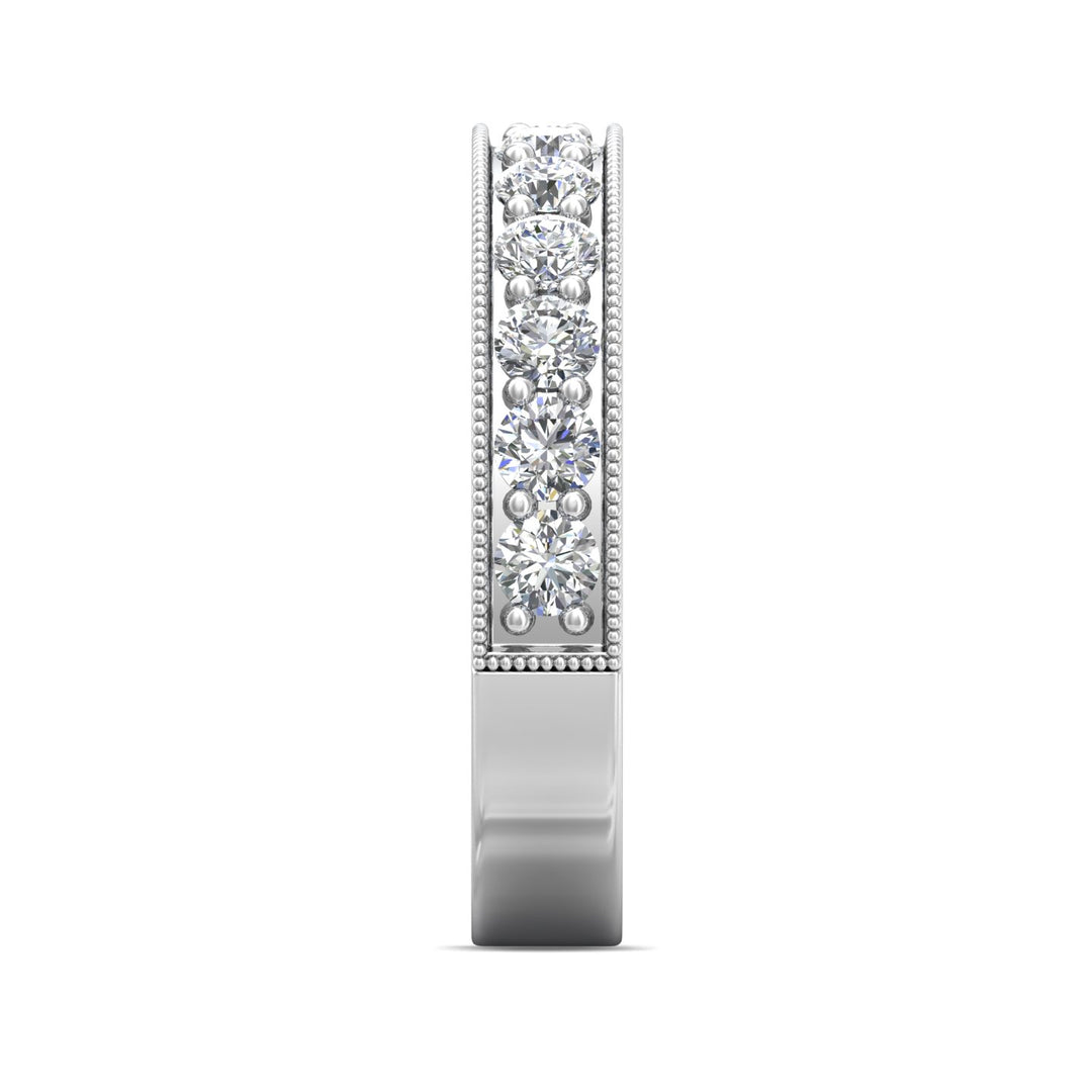 18K Gold White Micropave Wedding Band from the Micropave collection - DWBM1-1.00_18KW