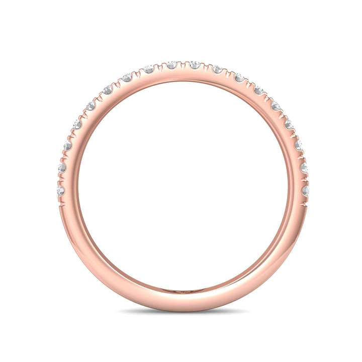 18K Gold Pink Micropave Wedding Band from the Micropave collection - DWBM18M_18KP