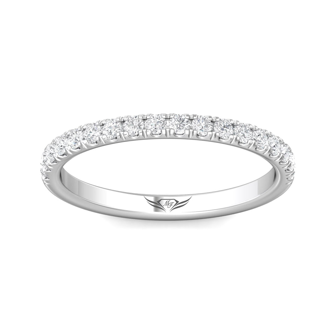Platinum White Micropave Wedding Band from the Micropave collection - DWBM18M_PlatW