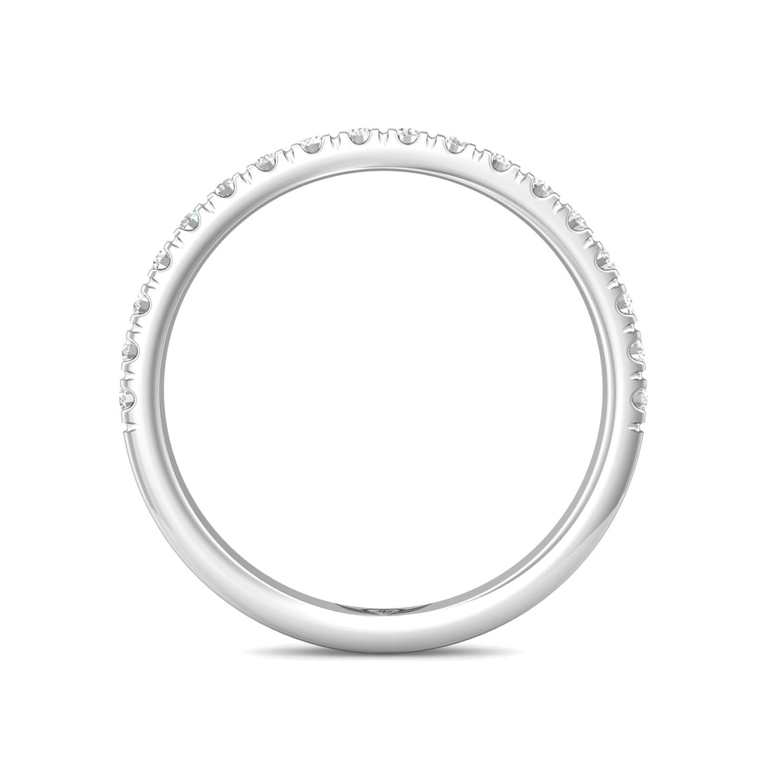14K Gold White Micropave Wedding Band from the Micropave collection - DWBM18M_14KW