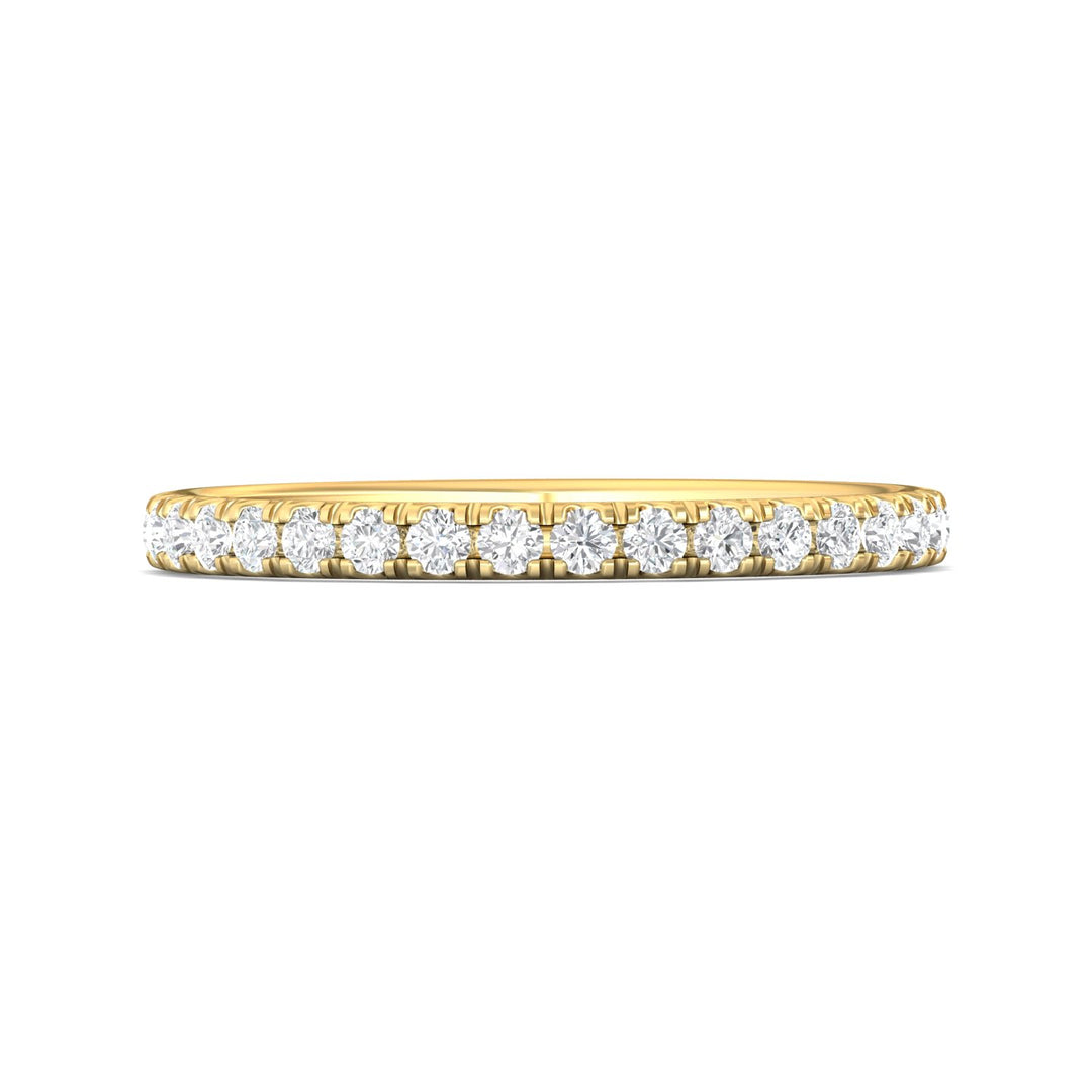 18K Gold Yellow Micropave Wedding Band from the Micropave collection - DWBM18M_18KY