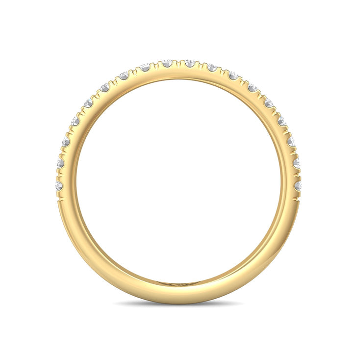 18K Gold Yellow Micropave Wedding Band from the Micropave collection - DWBM18M_18KY