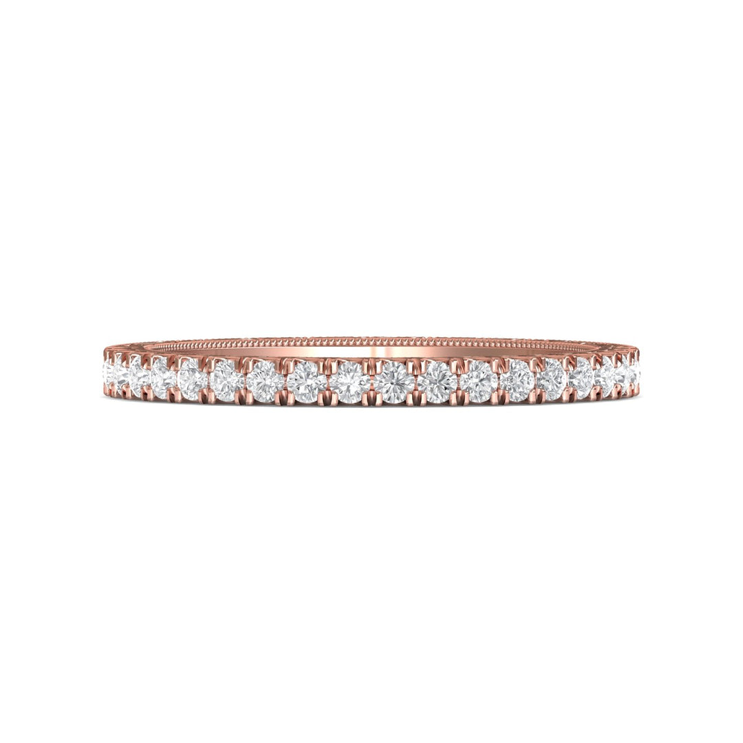 14K Gold Pink Vintage Wedding Band from the Vintage collection - DWBM18S-AENG_14KP