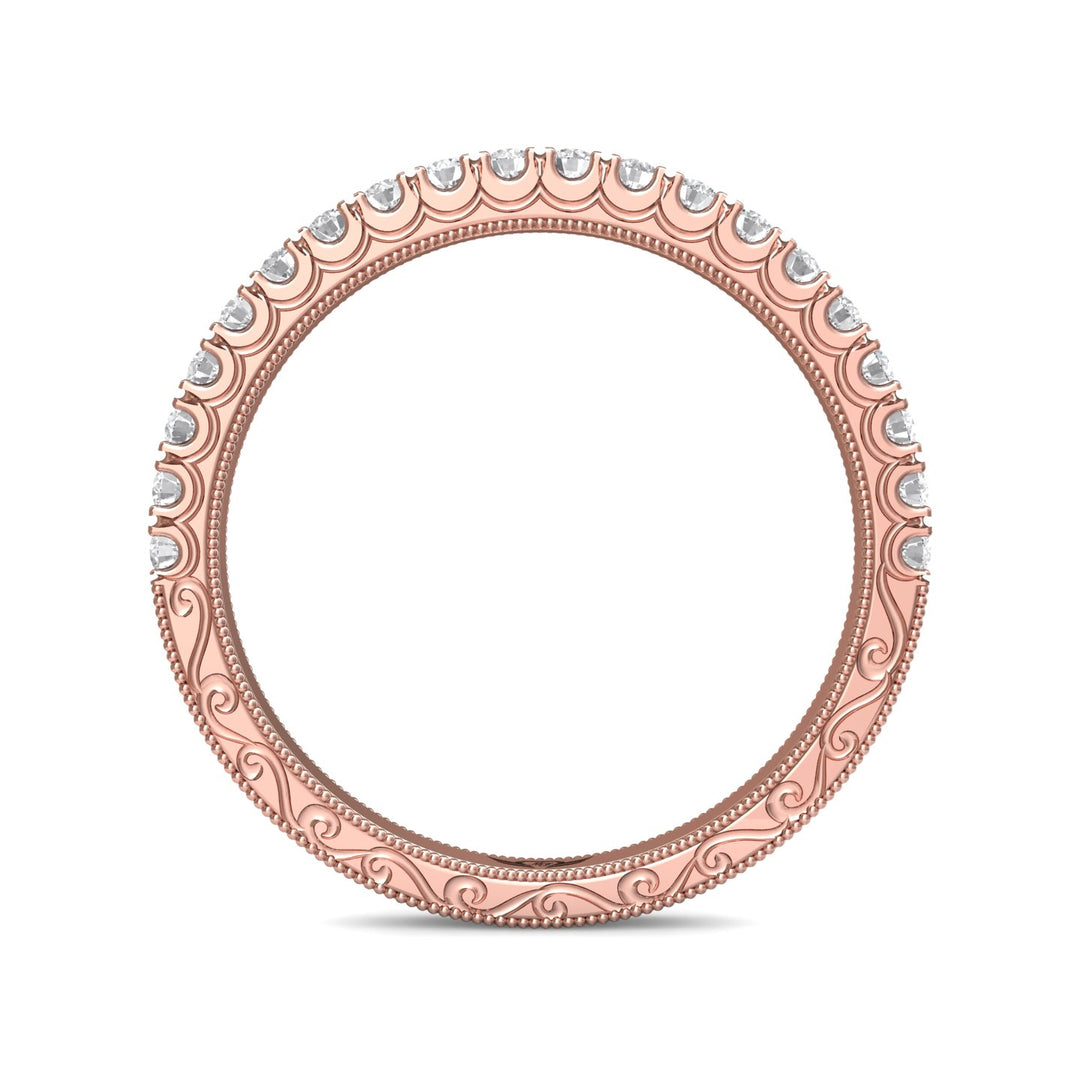 14K Gold Pink Vintage Wedding Band from the Vintage collection - DWBM18S-AENG_14KP