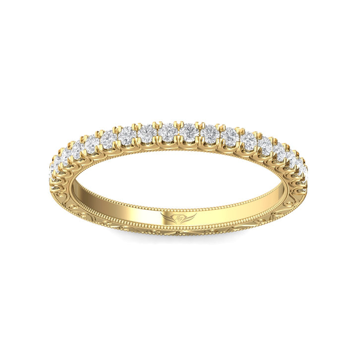 14K Gold Yellow Vintage Wedding Band from the Vintage collection - DWBM18S-AENG_14KY