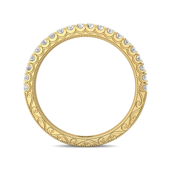 14K Gold Yellow Vintage Wedding Band from the Vintage collection - DWBM18S-AENG_14KY