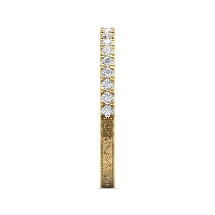 14K Gold Yellow Vintage Wedding Band from the Vintage collection - DWBM18S-AENG_14KY