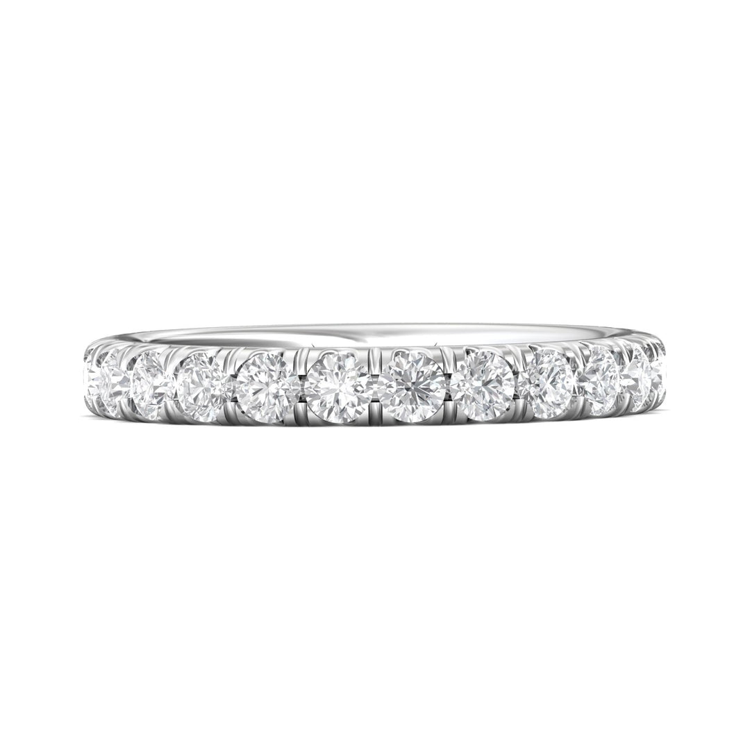 18K Gold White Micropave Wedding Band from the Micropave collection - DWBM18XL_18KW