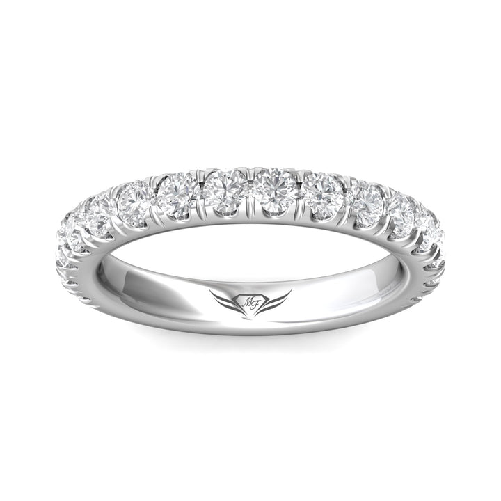 Platinum White Micropave Wedding Band from the Micropave collection - DWBM18XL_PlatW