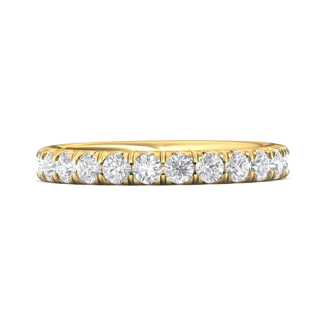 18K Gold Yellow Micropave Wedding Band from the Micropave collection - DWBM18XL_18KY
