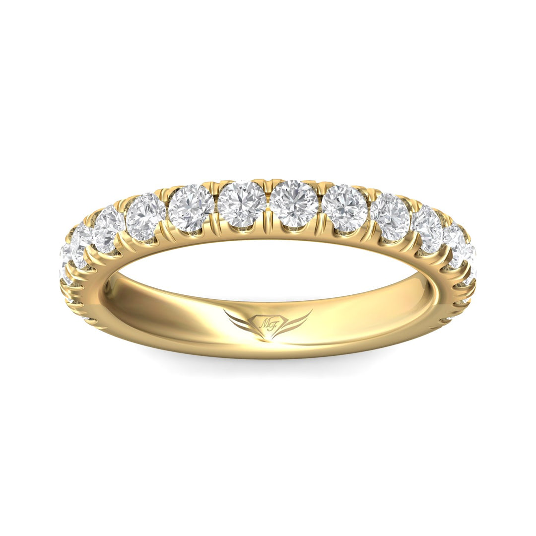 14K Gold Yellow Micropave Wedding Band from the Micropave collection - DWBM18XL_14KY