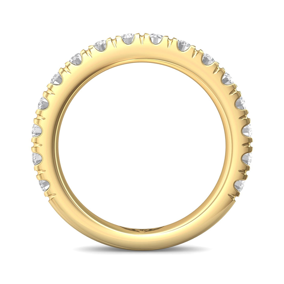18K Gold Yellow Micropave Wedding Band from the Micropave collection - DWBM18XL_18KY