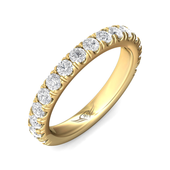 18K Gold Yellow Micropave Wedding Band from the Micropave collection - DWBM18XL_18KY