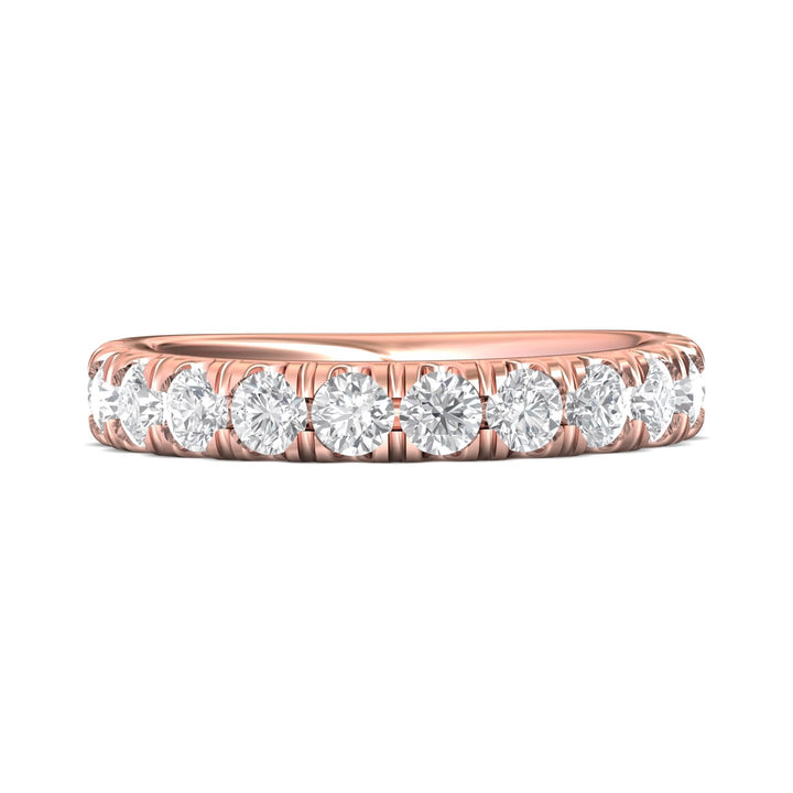 14K Gold Pink Micropave Wedding Band from the Micropave collection - DWBM18XXL_14KP