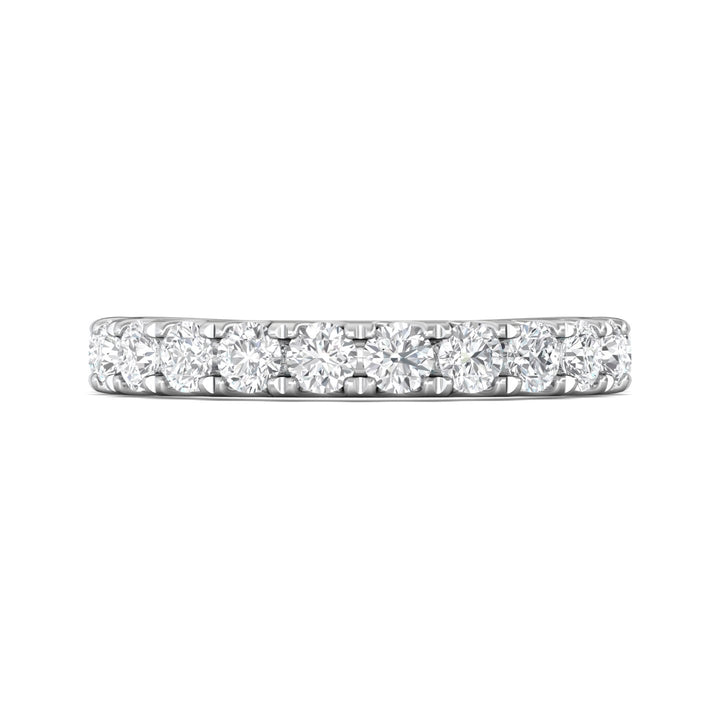 Platinum White Micropave Wedding Band from the Micropave collection - DWBM18XXL_PlatW