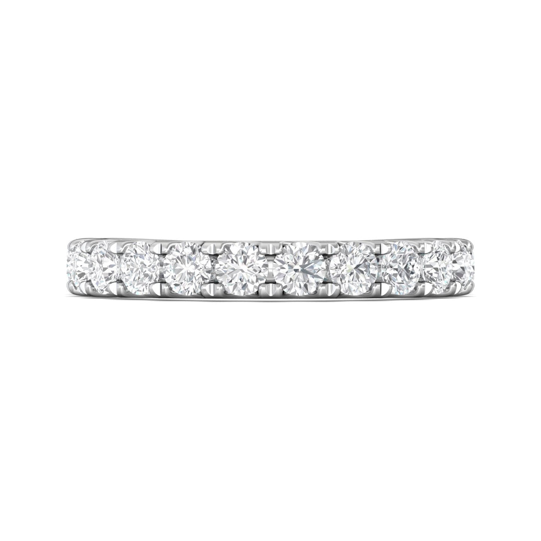 18K Gold White Micropave Wedding Band from the Micropave collection - DWBM18XXL_18KW