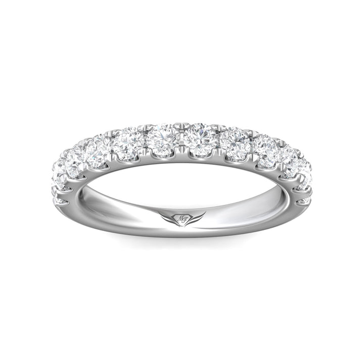 Platinum White Micropave Wedding Band from the Micropave collection - DWBM18XXL_PlatW