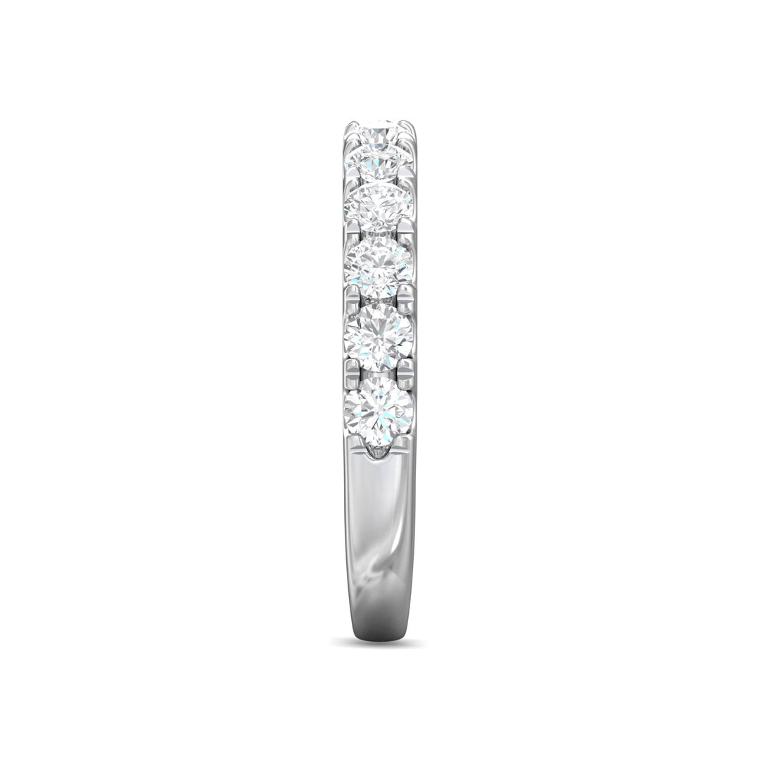 18K Gold White Micropave Wedding Band from the Micropave collection - DWBM18XXL_18KW