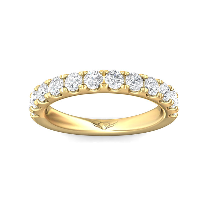 14K Gold Yellow Micropave Wedding Band from the Micropave collection - DWBM18XXL_14KY