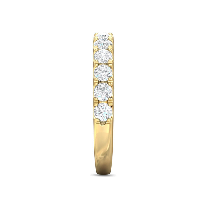 18K Gold Yellow Micropave Wedding Band from the Micropave collection - DWBM18XXL_18KY