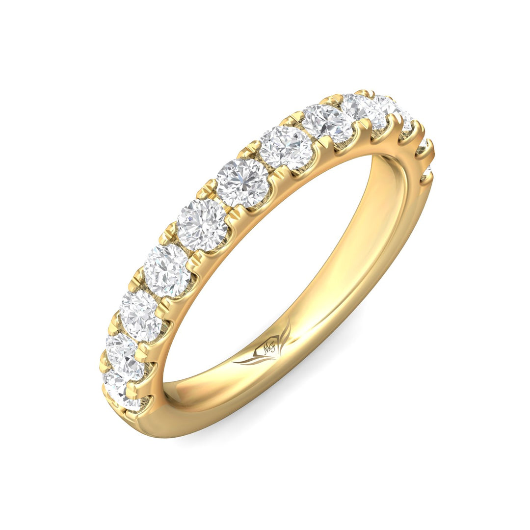 14K Gold Yellow Micropave Wedding Band from the Micropave collection - DWBM18XXL_14KY