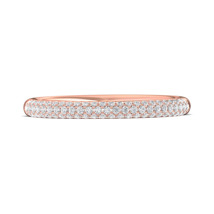 14K Gold Pink Micropave Wedding Band from the Micropave collection - DWBM19XS_14KP
