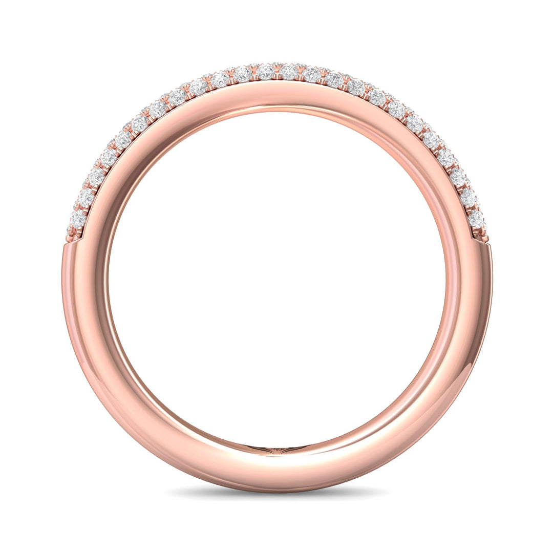 18K Gold Pink Micropave Wedding Band from the Micropave collection - DWBM19XS_18KP