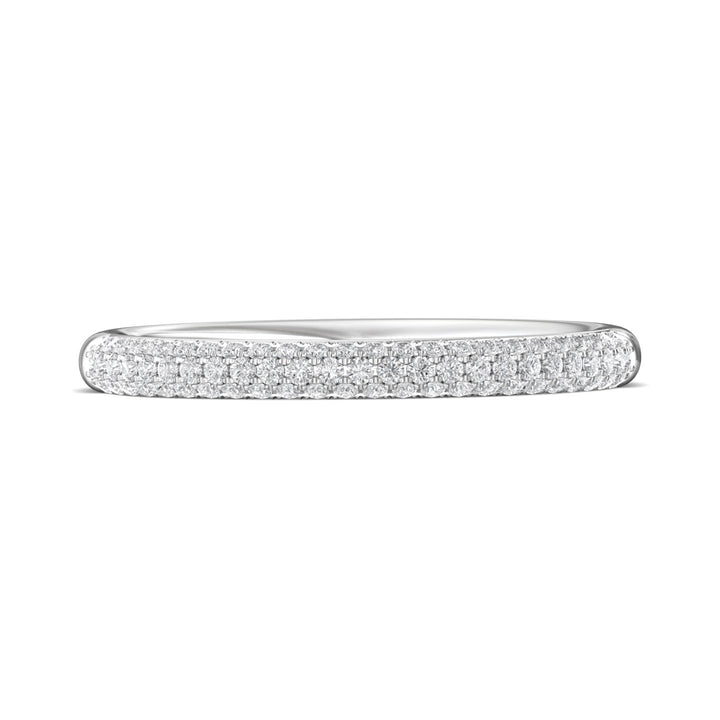 Platinum White Micropave Wedding Band from the Micropave collection - DWBM19XS_PlatW