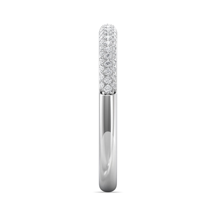 14K Gold White Micropave Wedding Band from the Micropave collection - DWBM19XS_14KW