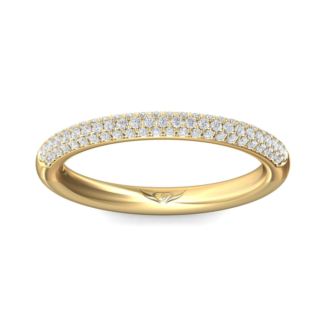 18K Gold Yellow Micropave Wedding Band from the Micropave collection - DWBM19XS_18KY