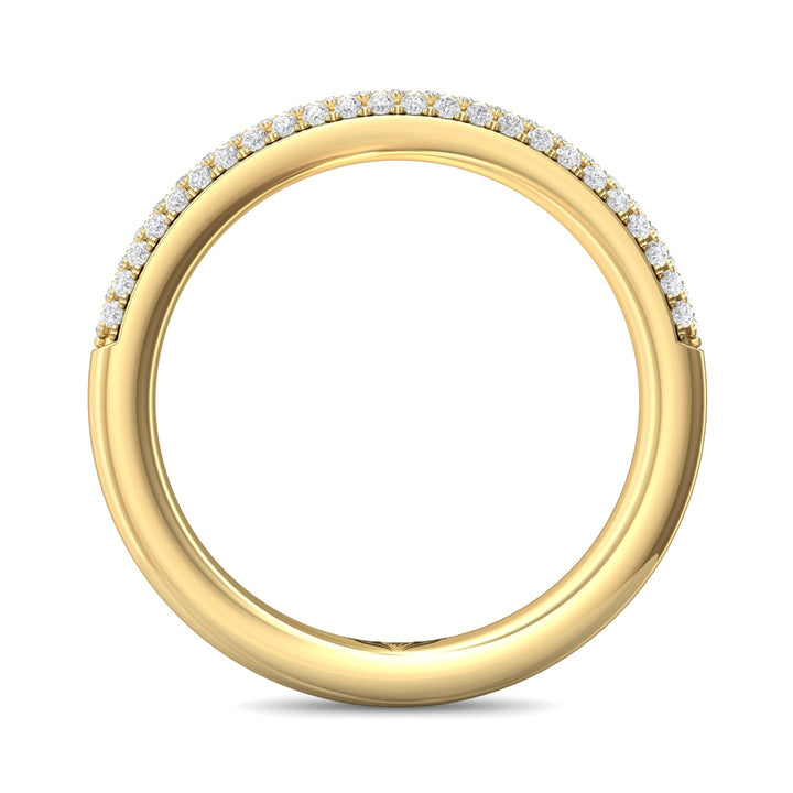 14K Gold Yellow Micropave Wedding Band from the Micropave collection - DWBM19XS_14KY