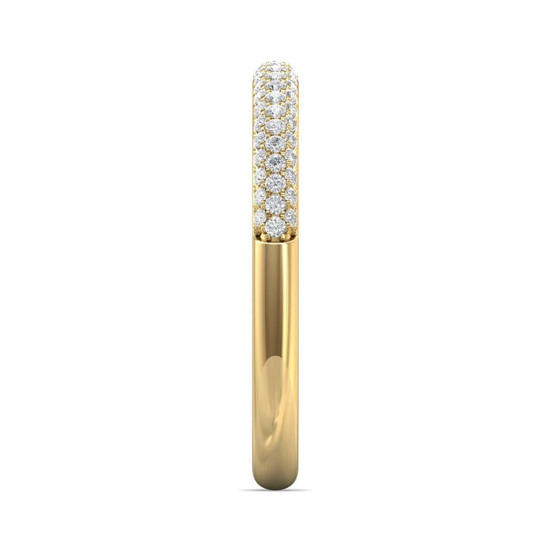 18K Gold Yellow Micropave Wedding Band from the Micropave collection - DWBM19XS_18KY