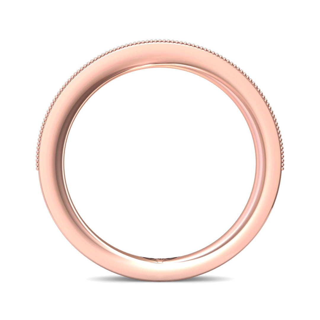 18K Gold Pink Micropave Wedding Band from the Micropave collection - DWBM1-.35_18KP