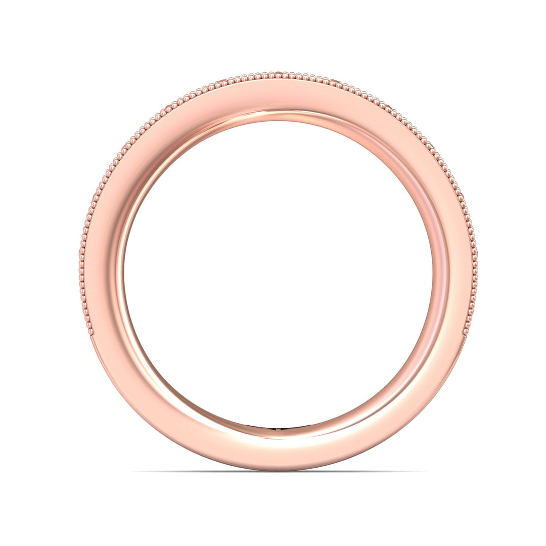 14K Gold Pink Micropave Wedding Band from the Micropave collection - DWBM1-1.00_14KP