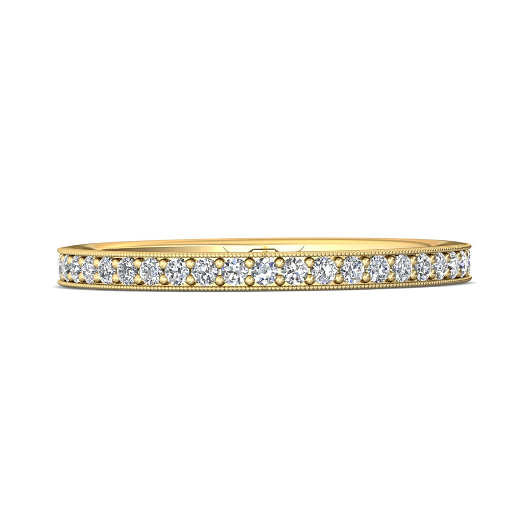 18K Gold Yellow Micropave Wedding Band from the Micropave collection - DWBM1-.15_18KY