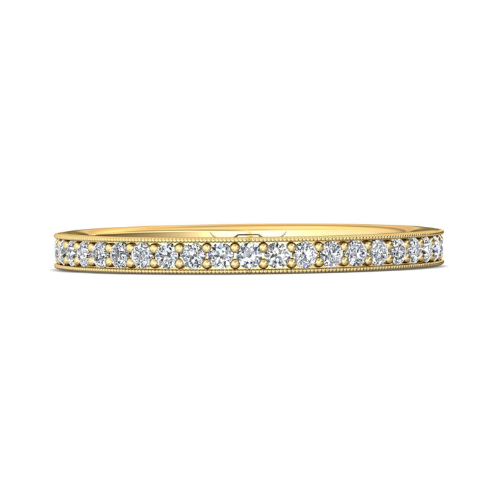 14K Gold Yellow Micropave Wedding Band from the Micropave collection - DWBM1-.15_14KY