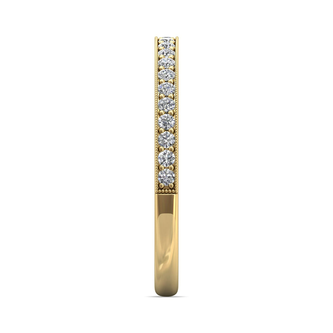 18K Gold Yellow Micropave Wedding Band from the Micropave collection - DWBM1-.15_18KY