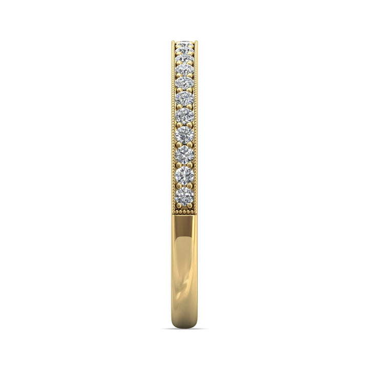 18K Gold Yellow Micropave Wedding Band from the Micropave collection - DWBM1-.15_18KY